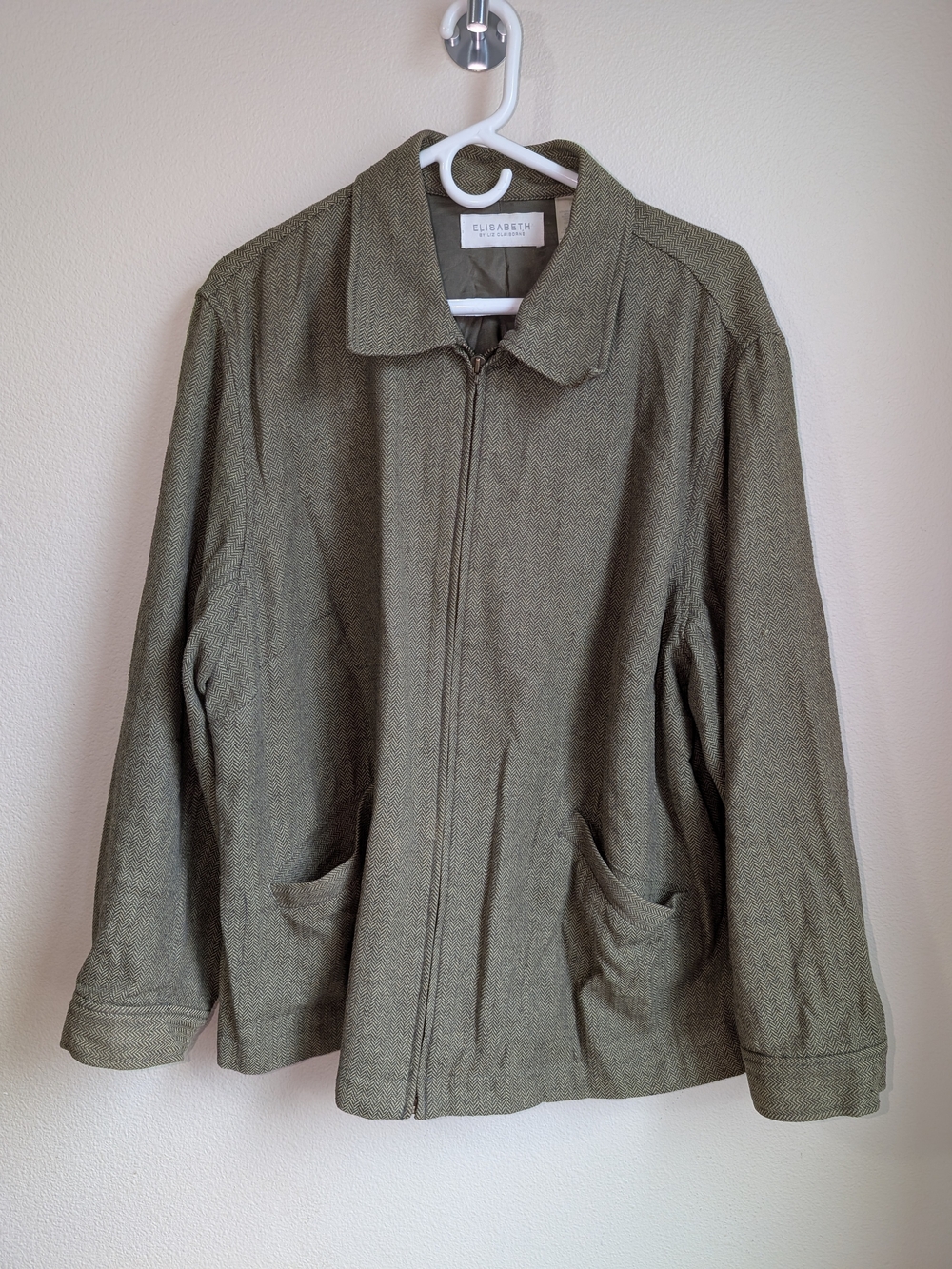 Vintage Elizabeth By Liz Claiborne Zip-Front Jacket Size 18